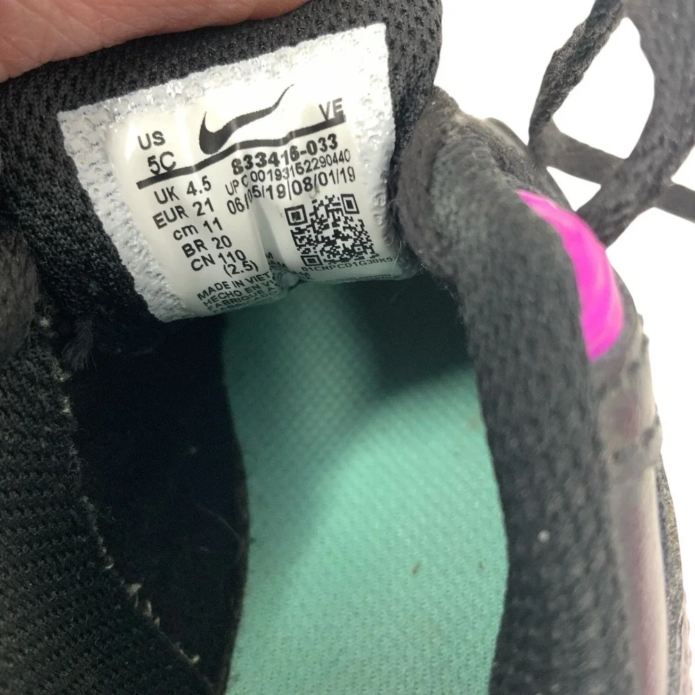 Nike Air Max 90 Shoes S833416-033 5C Toddler Baby Sneaker Shoes Black Pink Multi - Picture 15 of 15